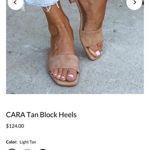 NWB COVET SHOES Cara Tan Block Heels Sz40